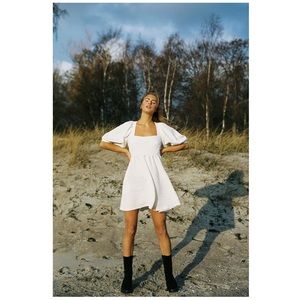 Free People 🤍 Violet Mini Dress Babydoll 🤍 EUC